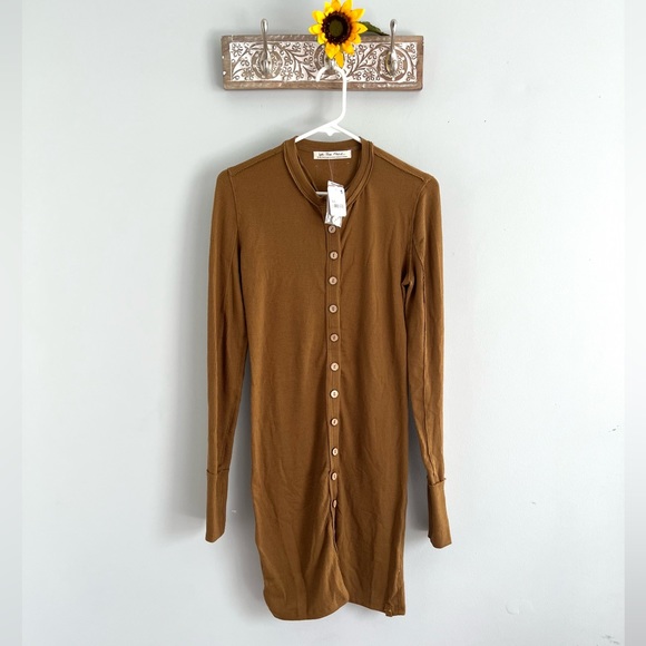 🌻🆕FREE PEOPLE GIA CARDI-Warm Tobacco color-Size X-Small Left - Picture 12 of 15